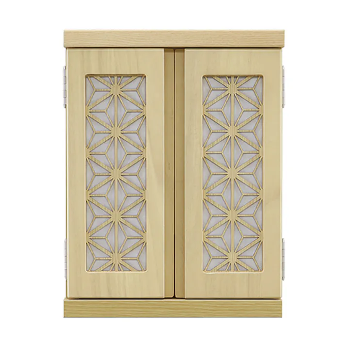 関家具 nakakei メモリアルボックス 紅葉 幅32cm ナチュラル 麻の葉模様 376130(配送方法:軒下渡し) 4550139761304【別送品】