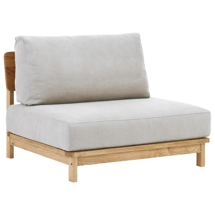 関家具 nora. 1.5人掛けソファ マナー4 キャンバス生地 アイボリー色 木フレーム アッシュ材 431871(配送方法:軒下渡し) 4550140318719【別送品】