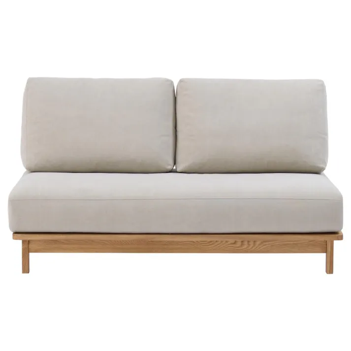 関家具 nora. 2人掛けソファ マナー4 キャンバス生地 アイボリー色 木フレーム アッシュ材 431872(配送方法:開梱設置) 4550140318726【別送品】