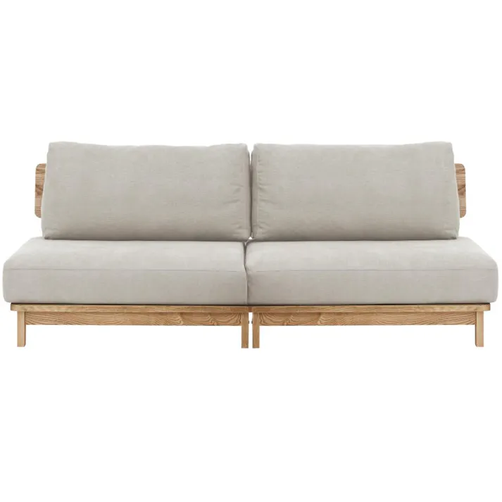 関家具 nora. 3人掛けソファ マナー4 キャンバス生地 アイボリー色 木フレーム アッシュ材 431874(配送方法:軒下渡し) 4550140318740【別送品】