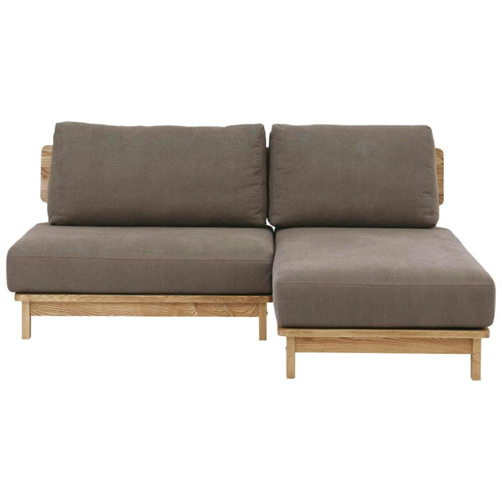 関家具 nora. スモールカウチソファ マナー4 キャンバス生地 ブラウン