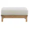 関家具 nora. オットマン マナー4 キャンバス生地 アイボリー色 木フレーム アッシュ材 431885(配送方法:軒下渡し) 4550140318856【別送品】