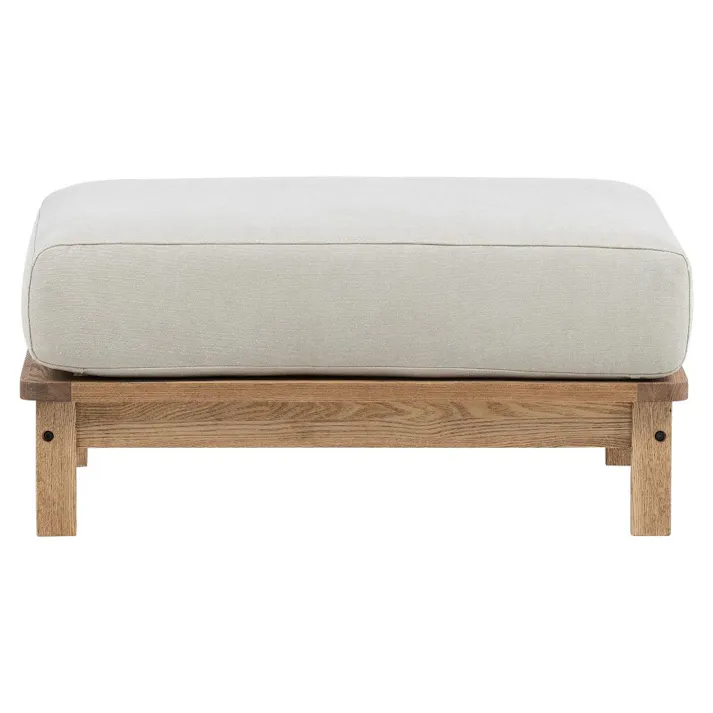 関家具 nora. オットマン マナー4 キャンバス生地 アイボリー色 木フレーム アッシュ材 431885(配送方法:軒下渡し) 4550140318856【別送品】
