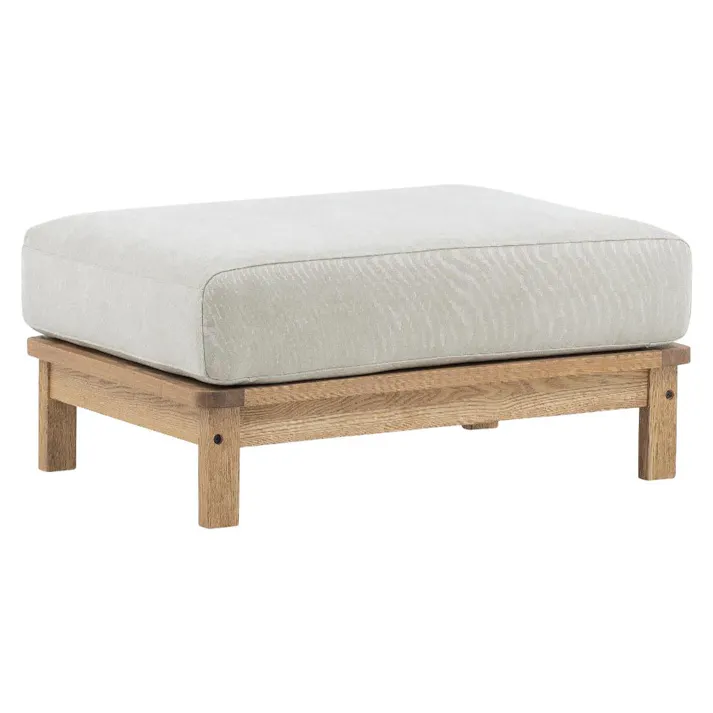 関家具 nora. オットマン マナー4 キャンバス生地 アイボリー色 木フレーム アッシュ材 431885(配送方法:軒下渡し) 4550140318856【別送品】
