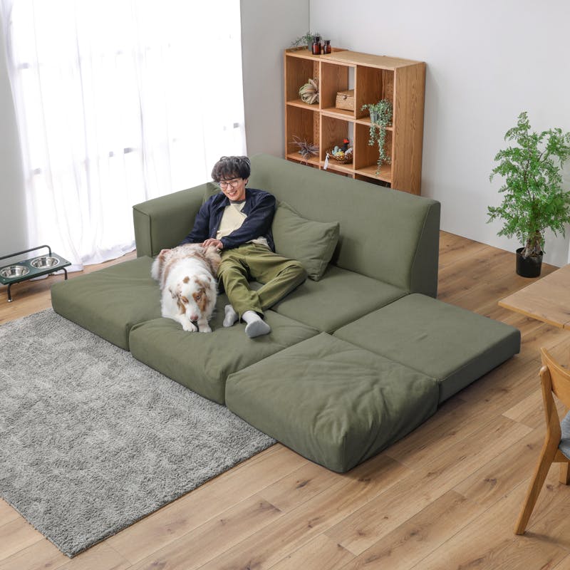 関家具 PETTO トビー 右肘ソファセット 幅247cm 2.5人掛けソファ+