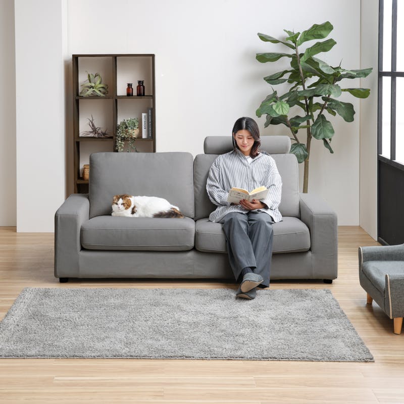 関家具 PETTO アビー 3人掛けソファ 幅186cm PC19 スモーキーグレー 444663(配送方法:開梱設置) 4550140446634 3人掛けソファー 関家具 PETTO アビー 3人掛けソファ 幅186cm PC19 スモーキーグレー 444663(配送方法:開梱設置) 4550140446634 3人掛けソファー