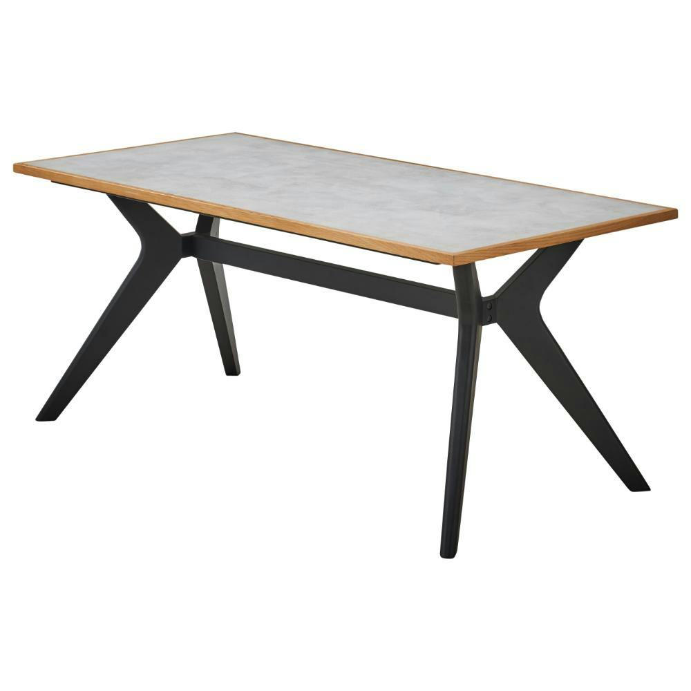 関家具 ToMeet ラミン ダイニングテーブル 幅165cm メラミン天板 ライトグレー ブラック脚 447245(配送方法:開梱設置) 4550140472 ダイニングテーブル 関家具 ToMeet ラミン ダイニングテーブル 幅165cm メラミン天板 ライトグレー ブラック脚 447245(配送方法:開梱設置) 4550140472 ダイニングテーブル