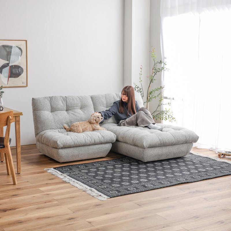 関家具 PETTO シェーズロングソファ ポフナ 幅89×長さ163cm PB17