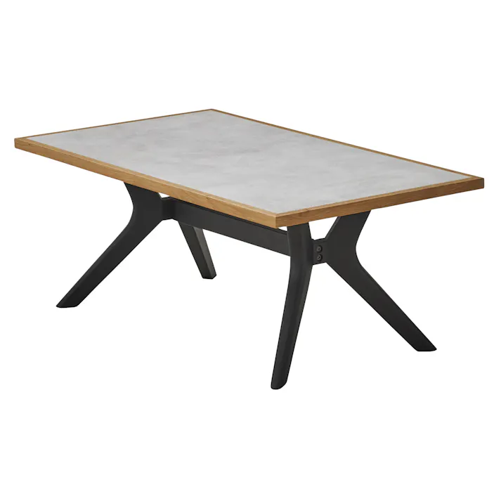 関家具 ToMeet ラミン センターテーブル 幅100cm ライトグレー ブラック脚 462358(配送方法:軒下渡し) 4550140623585【別送品】