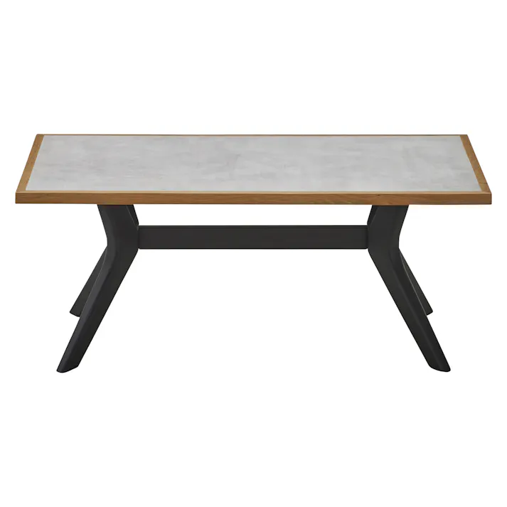 関家具 ToMeet ラミン センターテーブル 幅100cm ライトグレー ブラック脚 462358(配送方法:軒下渡し) 4550140623585【別送品】