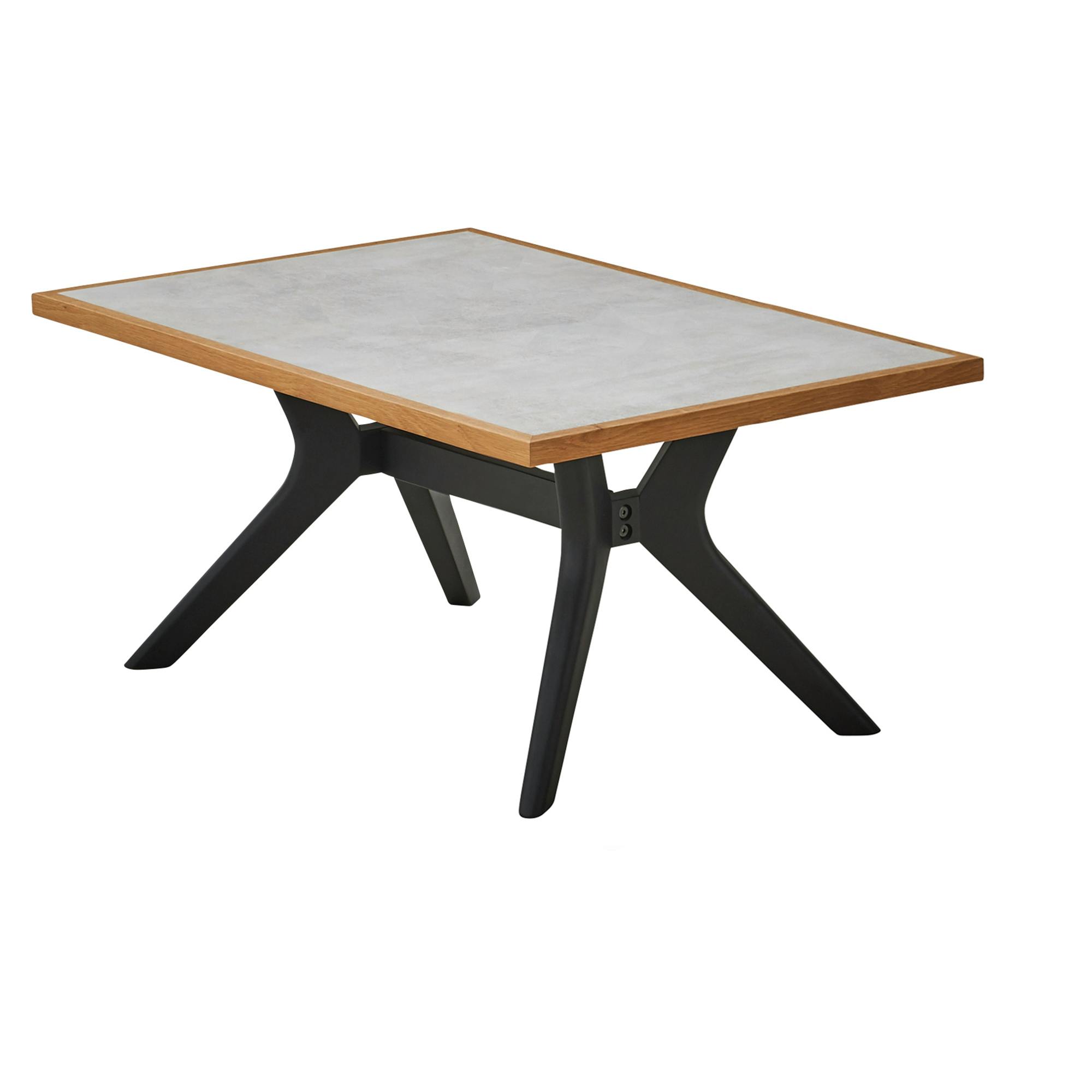 関家具 ToMeet ラミン センターテーブル 幅90cm ライトグレー ブラック脚 462363(配送方法：軒下渡し) 4550140623639【別送品】