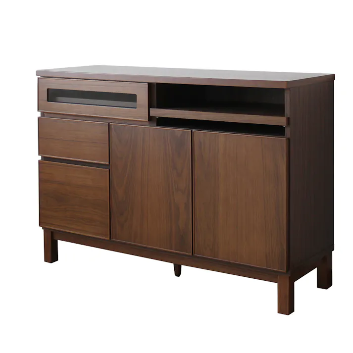 関家具 heisei サイドボード エバー 幅120cm ウォールナット リビング収納 470527(配送方法:開梱設置) 4550140705274【別送品】