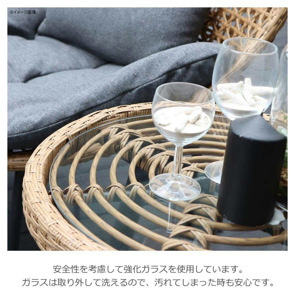 東馬 tohma サイドテーブル 幅50センチ ナチュラル ラタン調 籐 スチール脚 リゾネア 354191 ｜東馬 tohma サイドテーブル 幅50センチ ナチュラル ラタン調