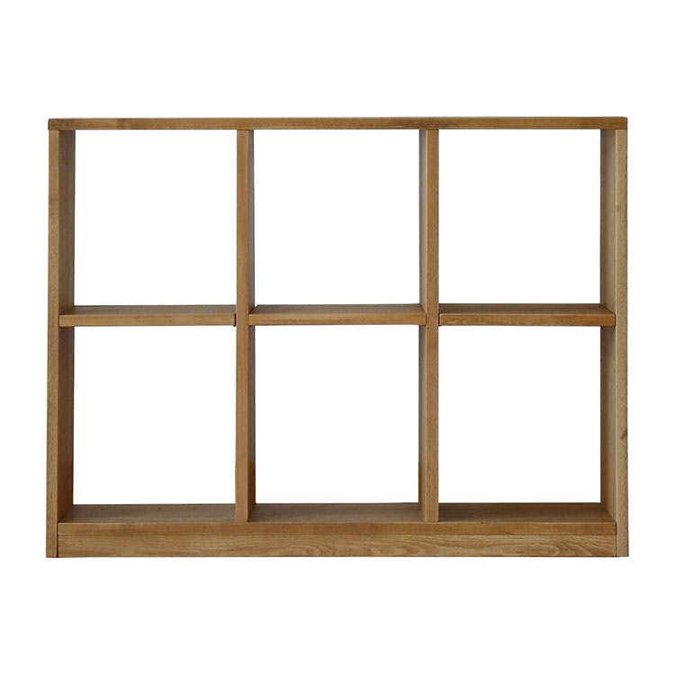 nora. シェルフ ローゼル2 2×3段 ナチュラル 収納家具 リビング収納 棚板 300592【別送品】