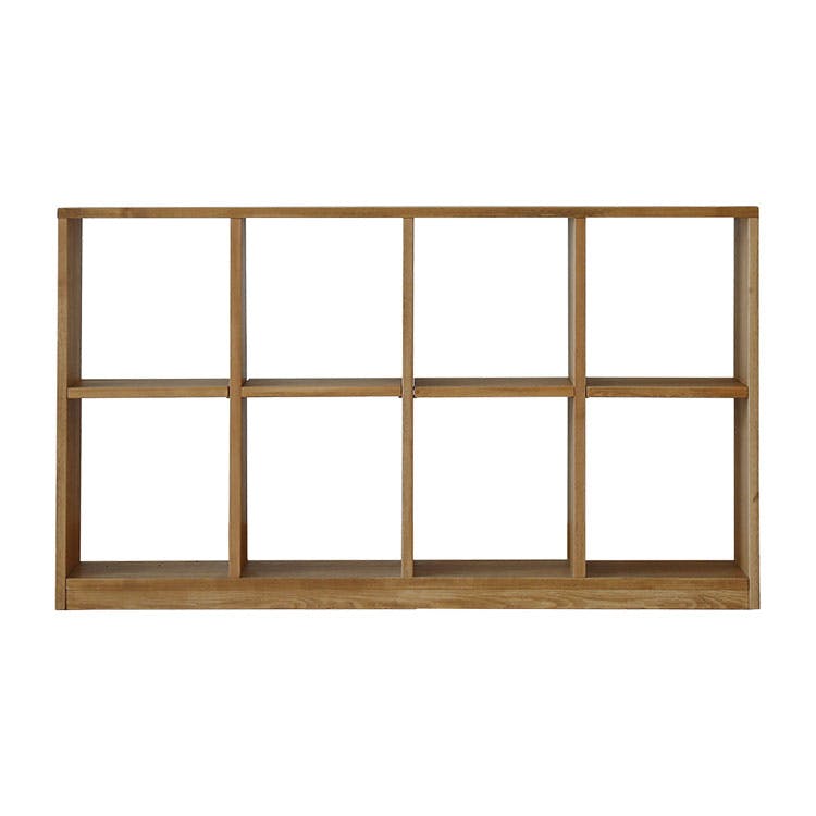 nora. シェルフ ローゼル2 2×4段 ナチュラル 収納家具 リビング収納 棚板 313677【別送品】