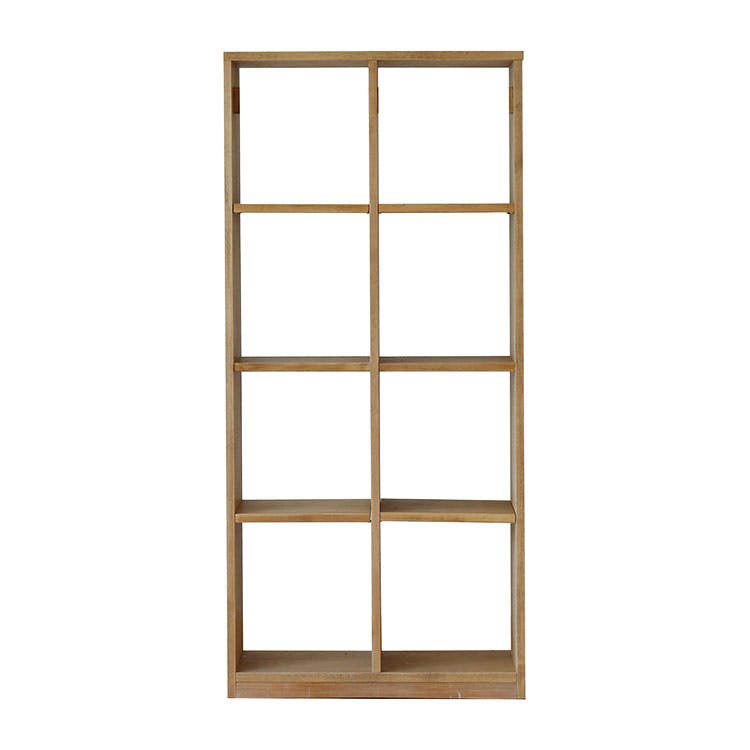 nora. シェルフ ローゼル2 4×2段 ナチュラル 収納家具 リビング収納 棚板 313678【別送品】