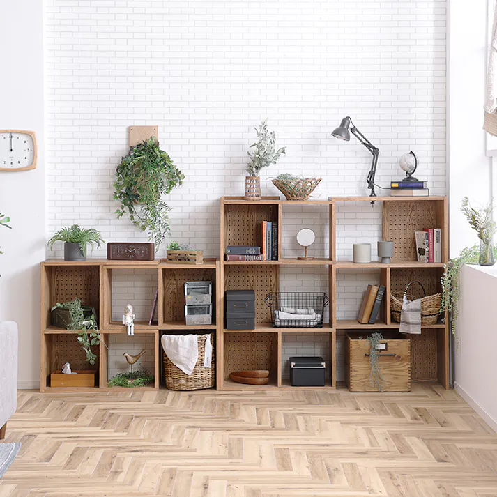 nora. シェルフ レイヤー 3段 収納家具 リビング収納 棚板 367347【別送品】