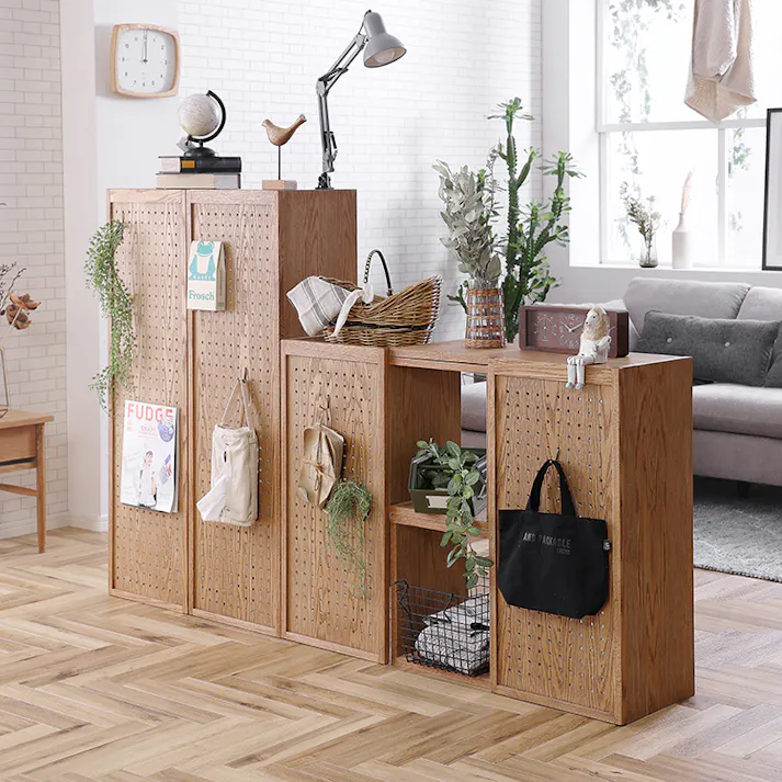 nora. シェルフ レイヤー 3段 収納家具 リビング収納 棚板 367347【別送品】