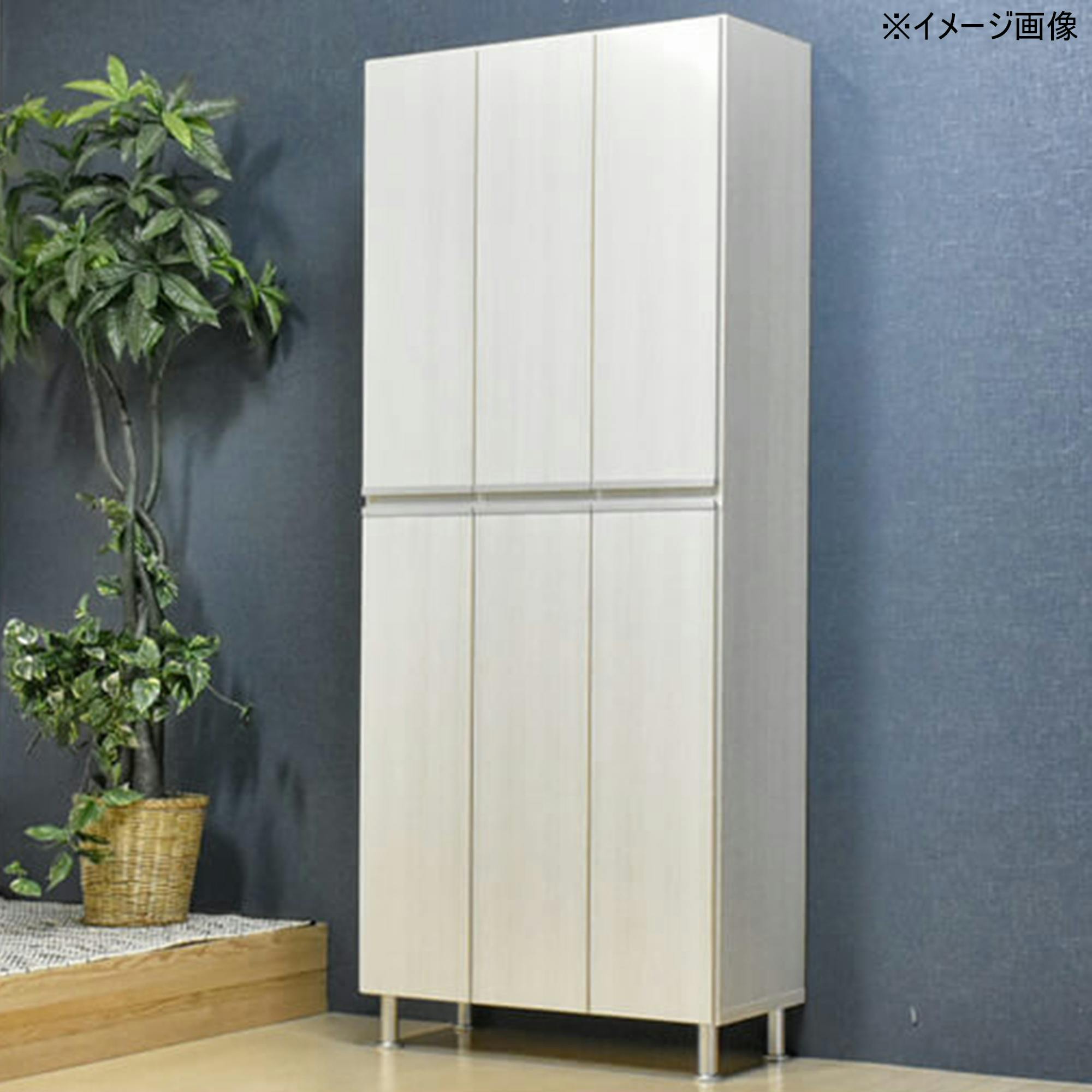 doi シューズボックス リアル 幅75cm×高さ185cm 板戸タイプ ホワイト