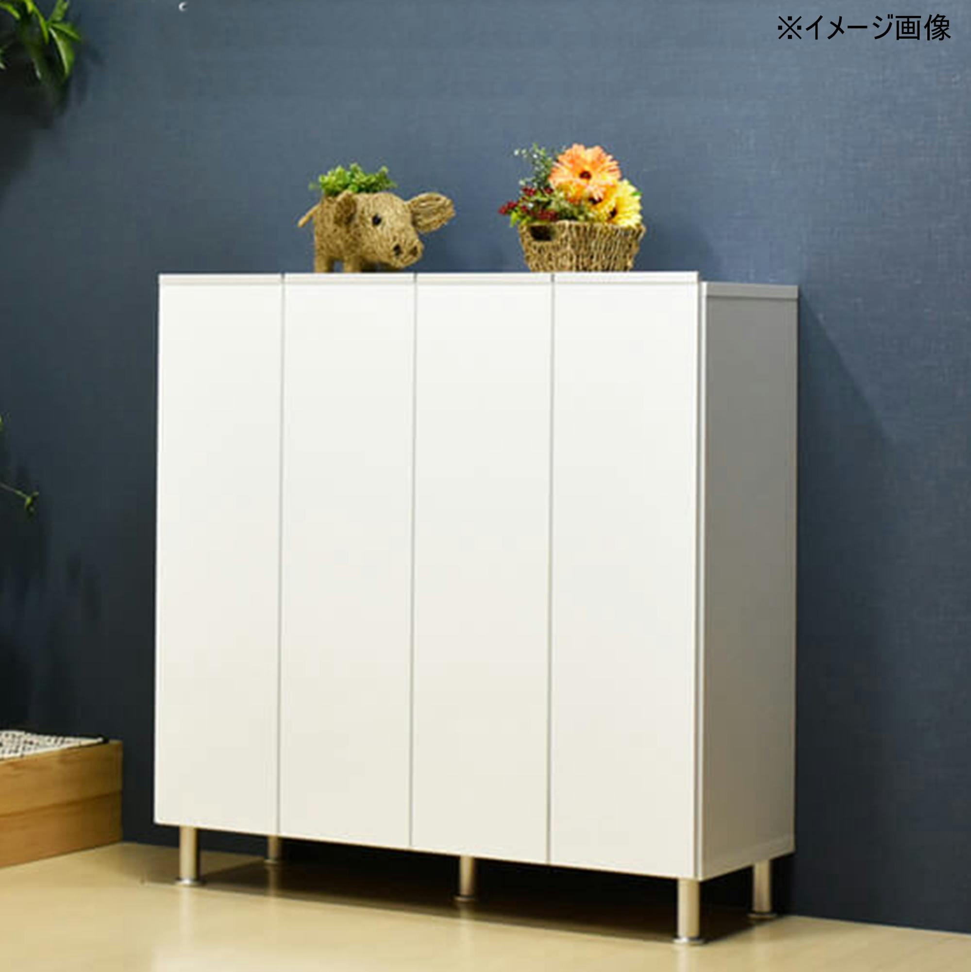 doi シューズボックス リアル 幅100cm×高さ101cm ホワイト艶有り 靴