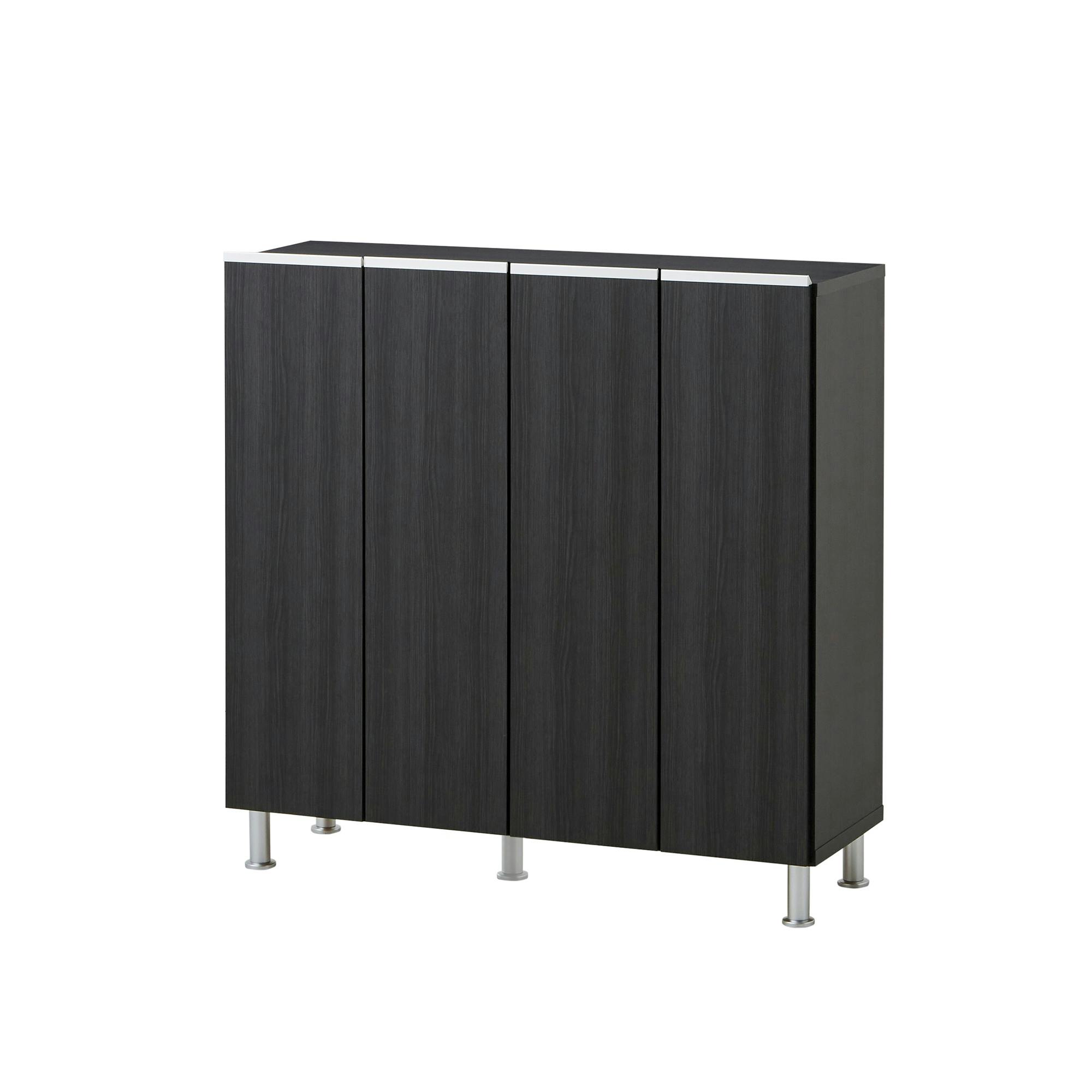 くまちゃんさん専用【美品】シューズボックス　ダークブラウン　靴箱 doi シューズボックス リアル 幅100cm×高さ101cm ダークブラウン木目柄