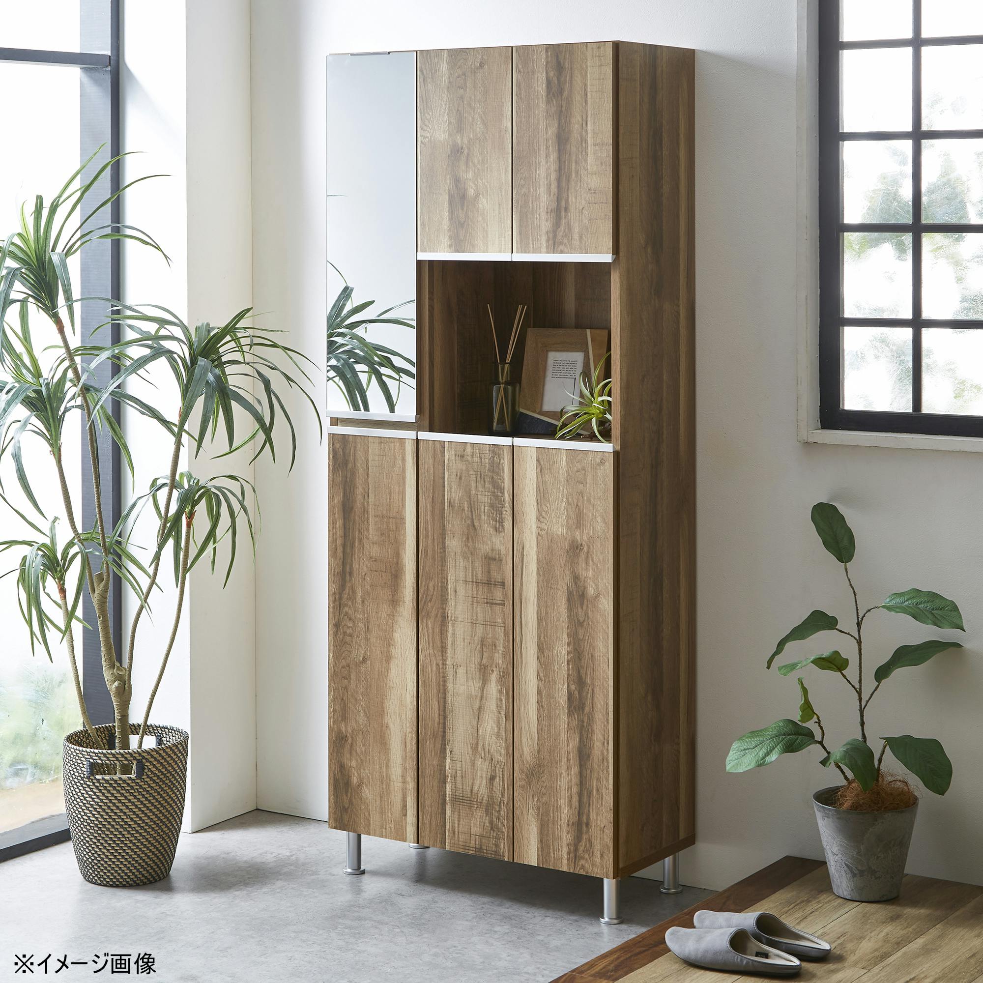 doi シューズボックス リアル 幅75cm×高さ185cm オープン収納タイプ