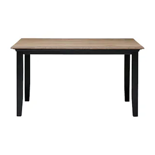 nora. ダイニングテーブル ミナ2 幅135cm ブラック/ナチュラル ツートン ダイニング 食卓 団らん 401089【別送品】