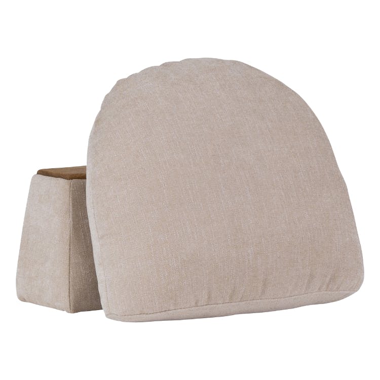 nora. バックレスト モーク Sサイズ カスタード 背もたれ クッション 布 410560【別送品】