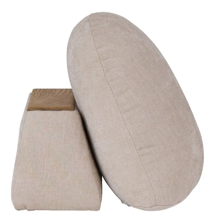 nora. バックレスト モーク Sサイズ カスタード 背もたれ クッション 布 410560【別送品】