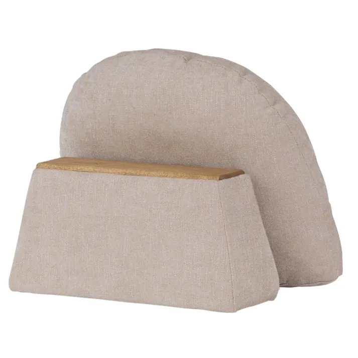 nora. バックレスト モーク Sサイズ カスタード 背もたれ クッション 布 410560【別送品】