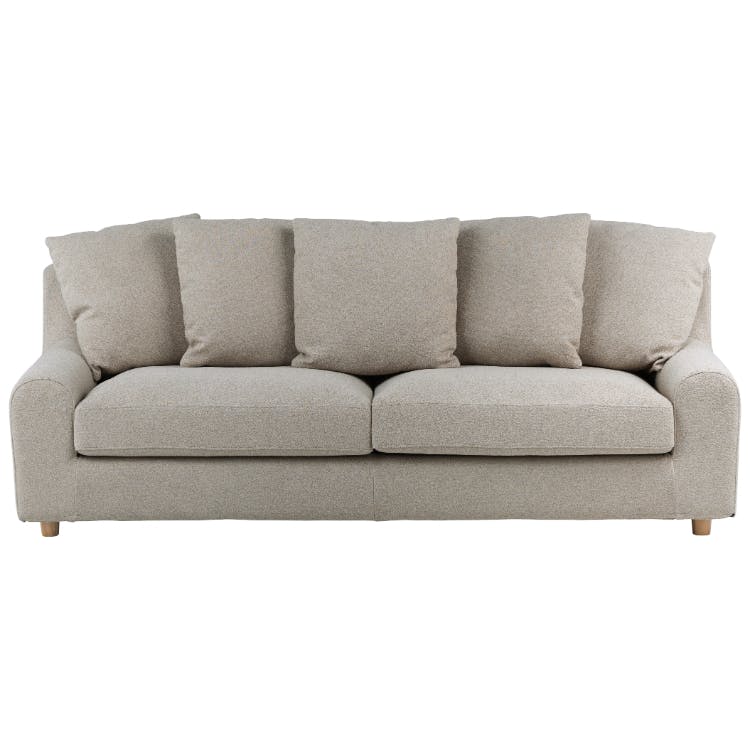 nora. ソファ ヌガー3 3人掛け サンドベージュ リビング家具 カラフル 布ソファ 423576【別送品】