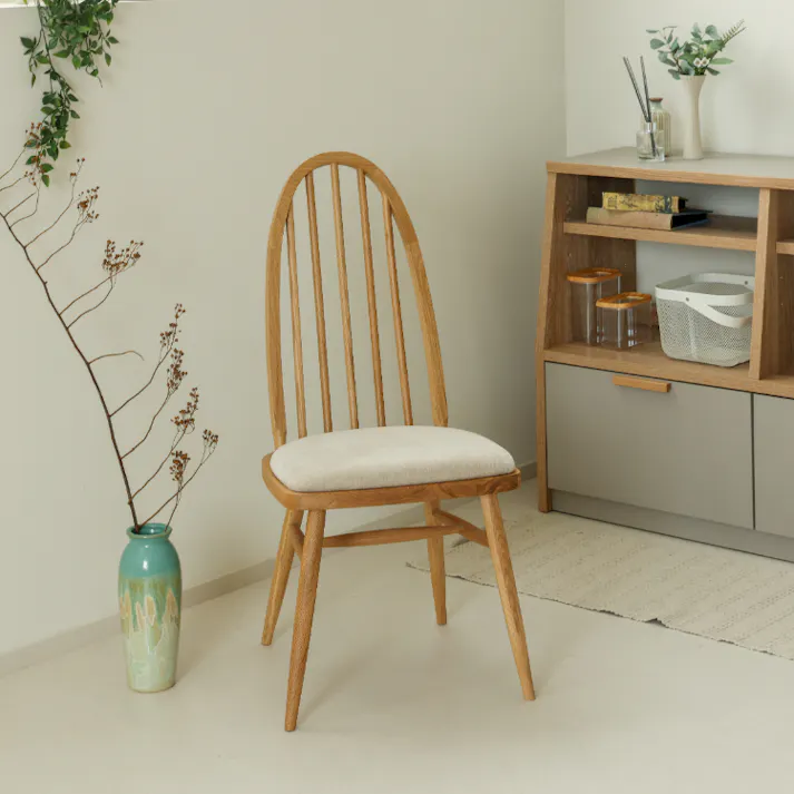 nora. ダイニングチェア インディ2 布座 ミストホワイト 食卓椅子 団らん 食事 423612【別送品】