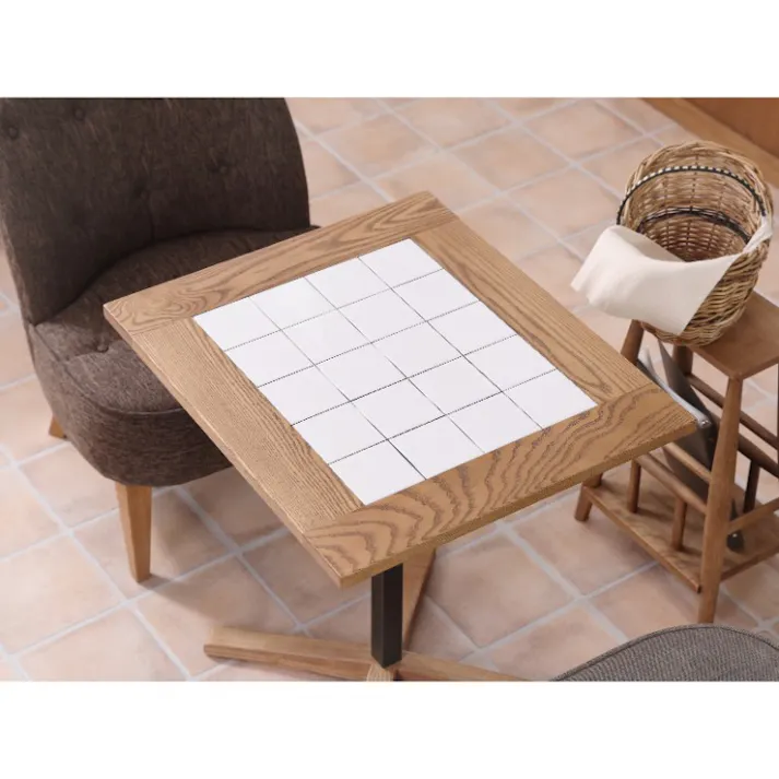 nora. ダイニングテーブル トフィー2 幅60×高さ70cm タイル天板 ミニテーブル カフェテーブル 食卓 426544【別送品】