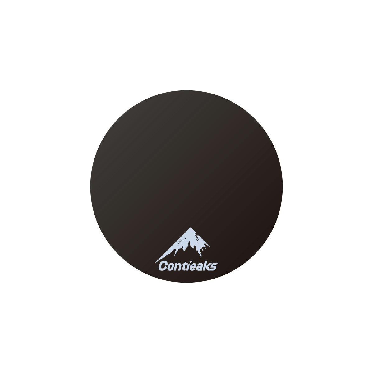 Contieaks チェアマット コンティークスロゴ有り 90cm 丸型 ブラック 床保護 カーペット 敷き物 427193【別送品】