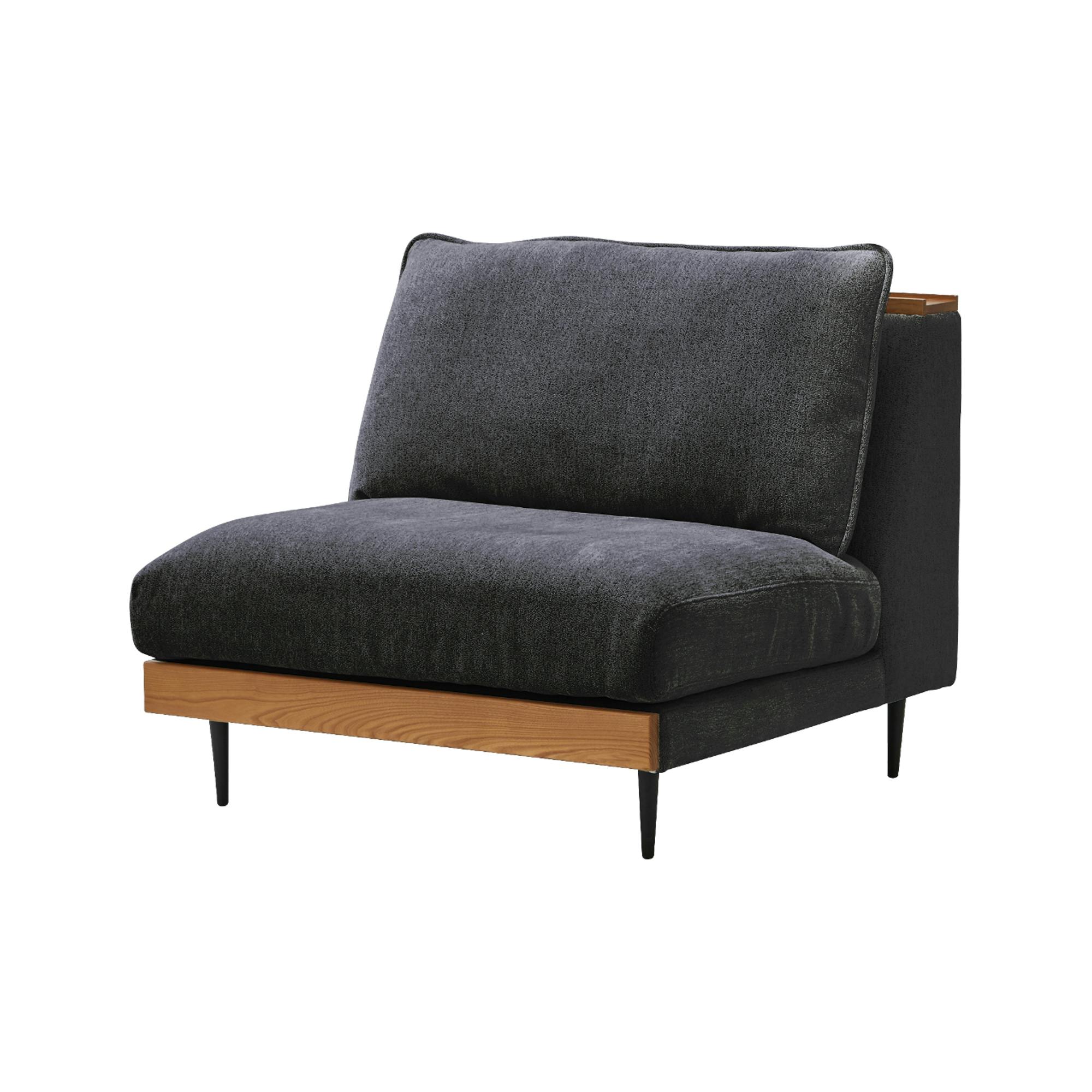 to meet ソファ アリシア 1.5人掛け 幅91cm ダークグレー リビング 布ソファ ファブリック 432540【別送品】