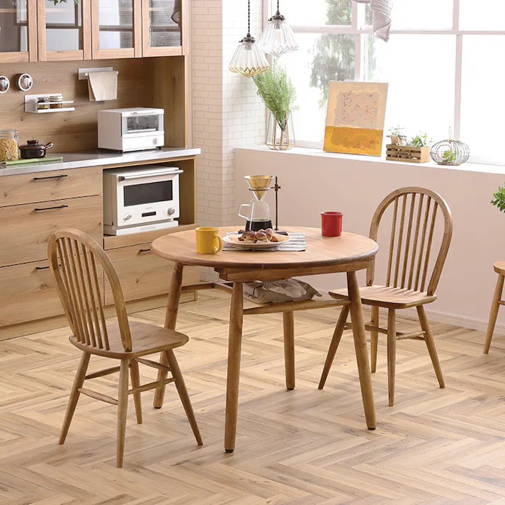 nora. ダイニングテーブル ロジー 幅105cm 丸天板 ダイニング 食卓 団らん 433390【別送品】