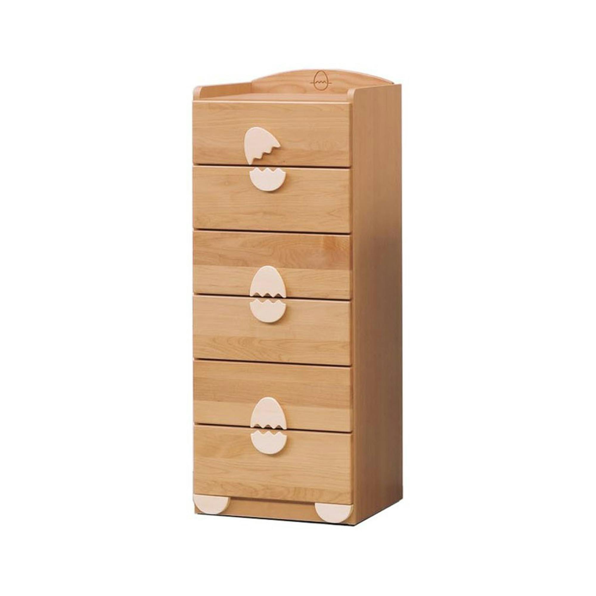 oka ハイチェスト エッグ 幅45cm 6段 知育 おもちゃ入れ かわいい 444620【別送品】