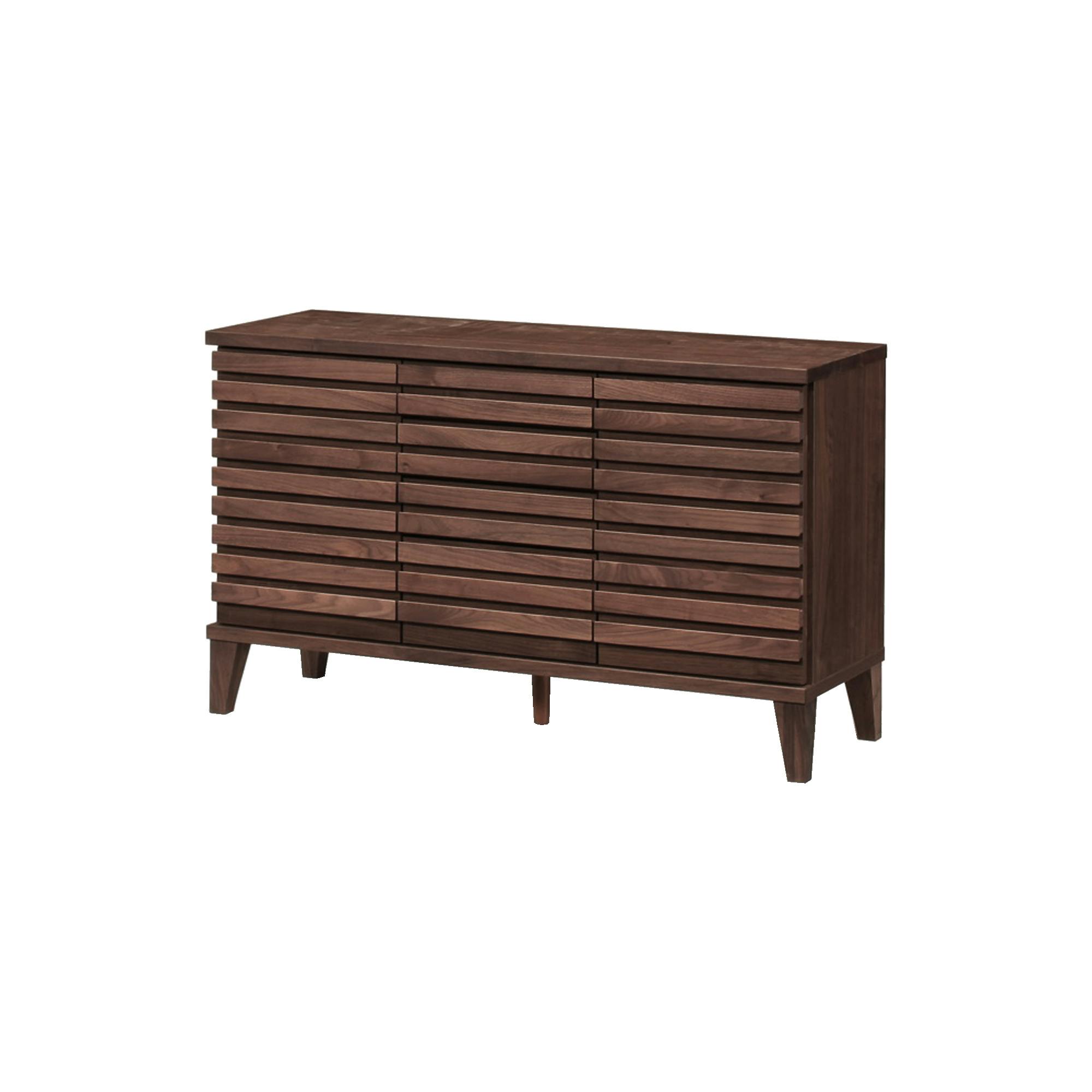 oka サイドボード セゾン 幅119cm ウォールナット キャビネット リビング収納 物入れ 446359【別送品】