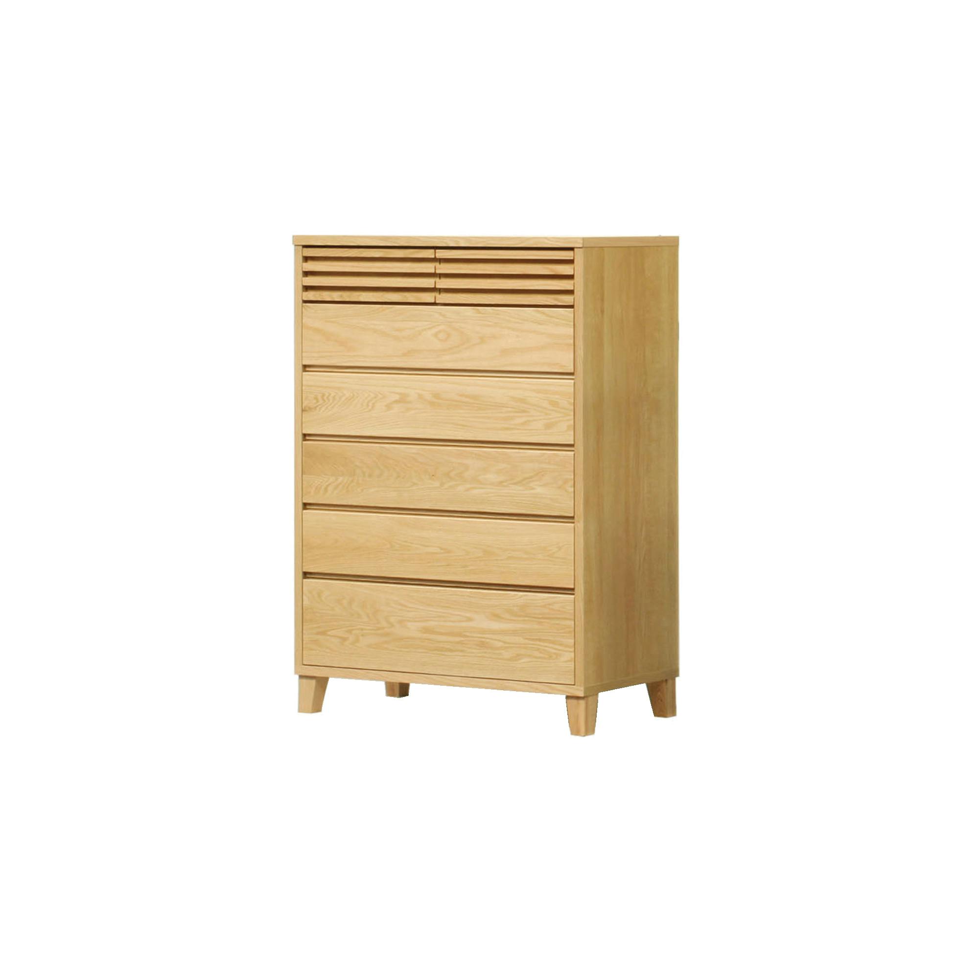 oka ハイチェスト バジル 幅90cm 6段 オーク タンス 収納家具 リビング収納 446366【別送品】