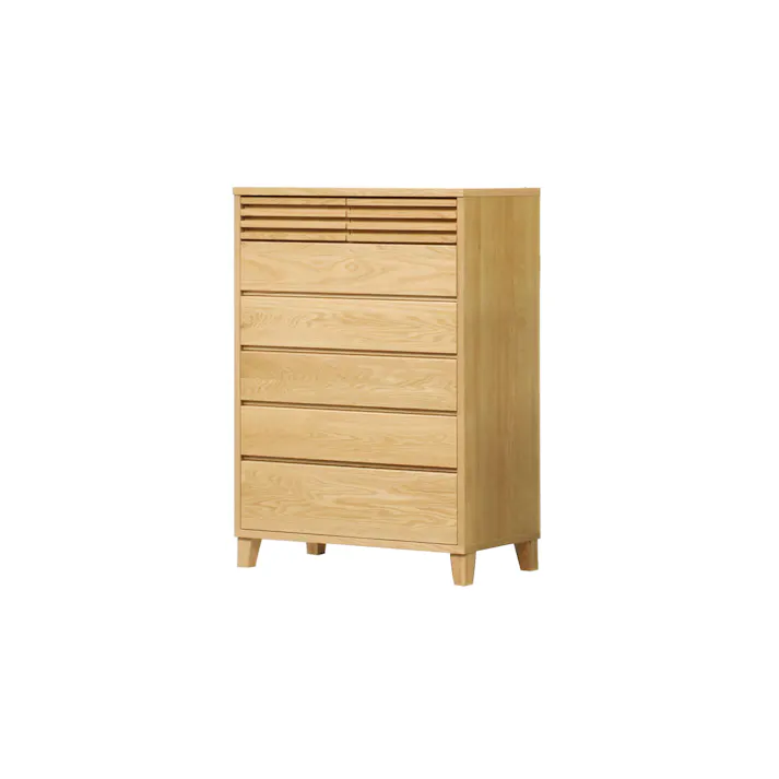 oka ハイチェスト バジル 幅90cm 6段 オーク タンス 収納家具 リビング収納 446366【別送品】