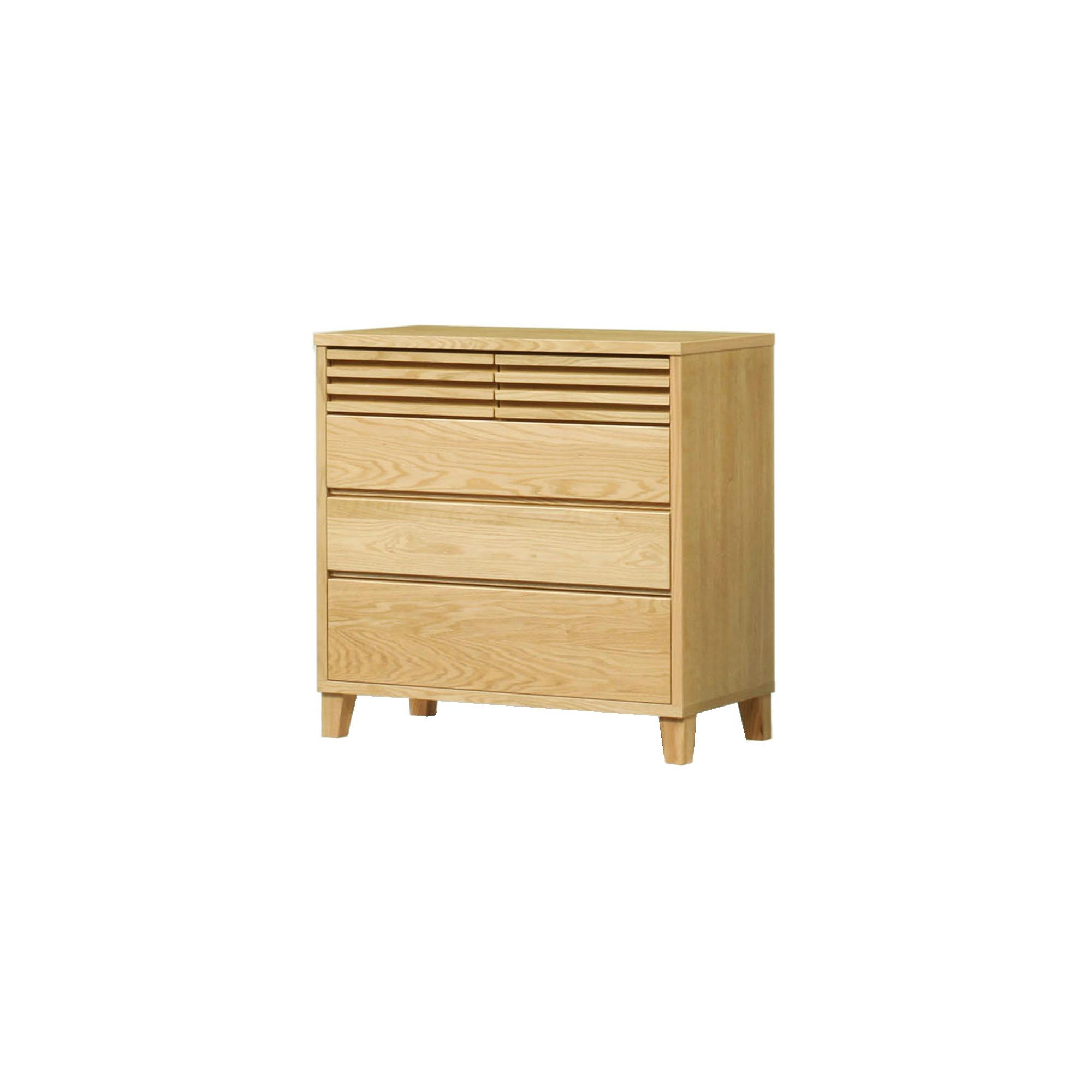 oka ローチェスト バジル 幅90cm 4段 オーク タンス 収納家具 リビング収納 446368【別送品】