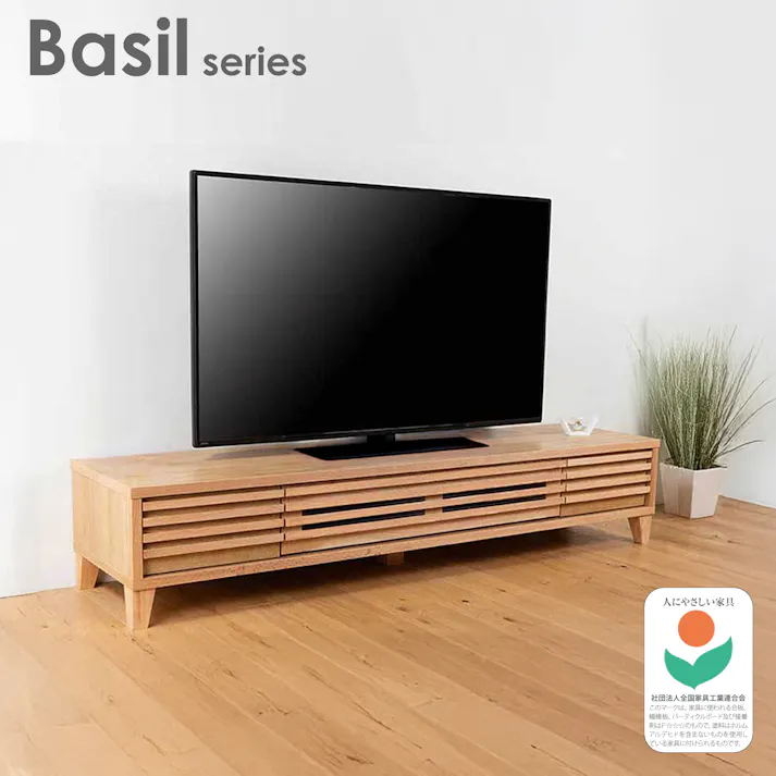 oka テレビボード バジル 幅180cm オーク テレビ台 オーディオデッキ ローボード 446378【別送品】