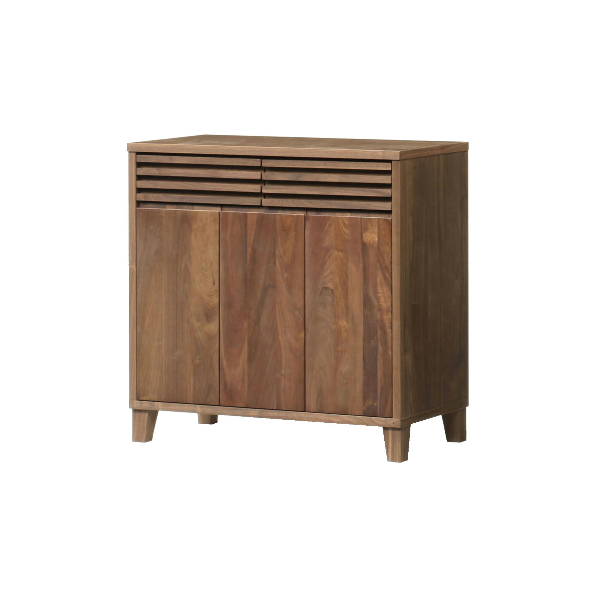 oka サイドボード バジル 幅90cm ウォールナット キャビネット リビング収納 物入れ 446379【別送品】