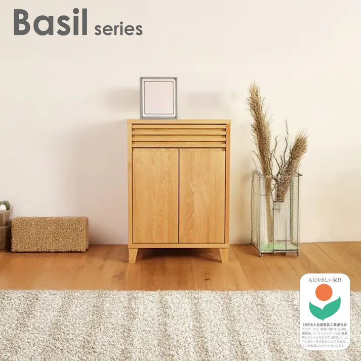 oka サイドボード バジル 幅62cm オーク キャビネット リビング収納 物入れ 446384【別送品】