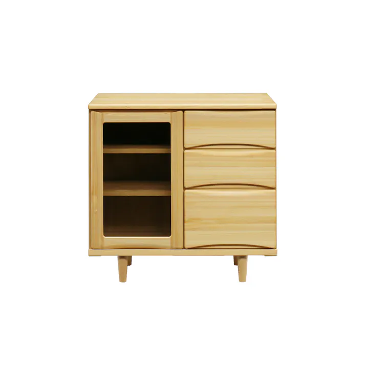 oka サイドボード ティアラ 幅80cm キャビネット リビング収納 物入れ 446401【別送品】