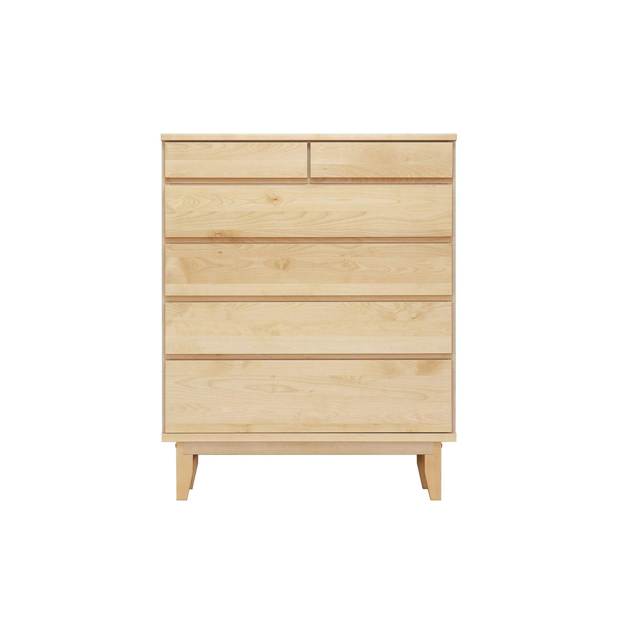 oka ハイチェスト ラーム 幅90cm 5段 タンス 収納家具 リビング収納 446414【別送品】