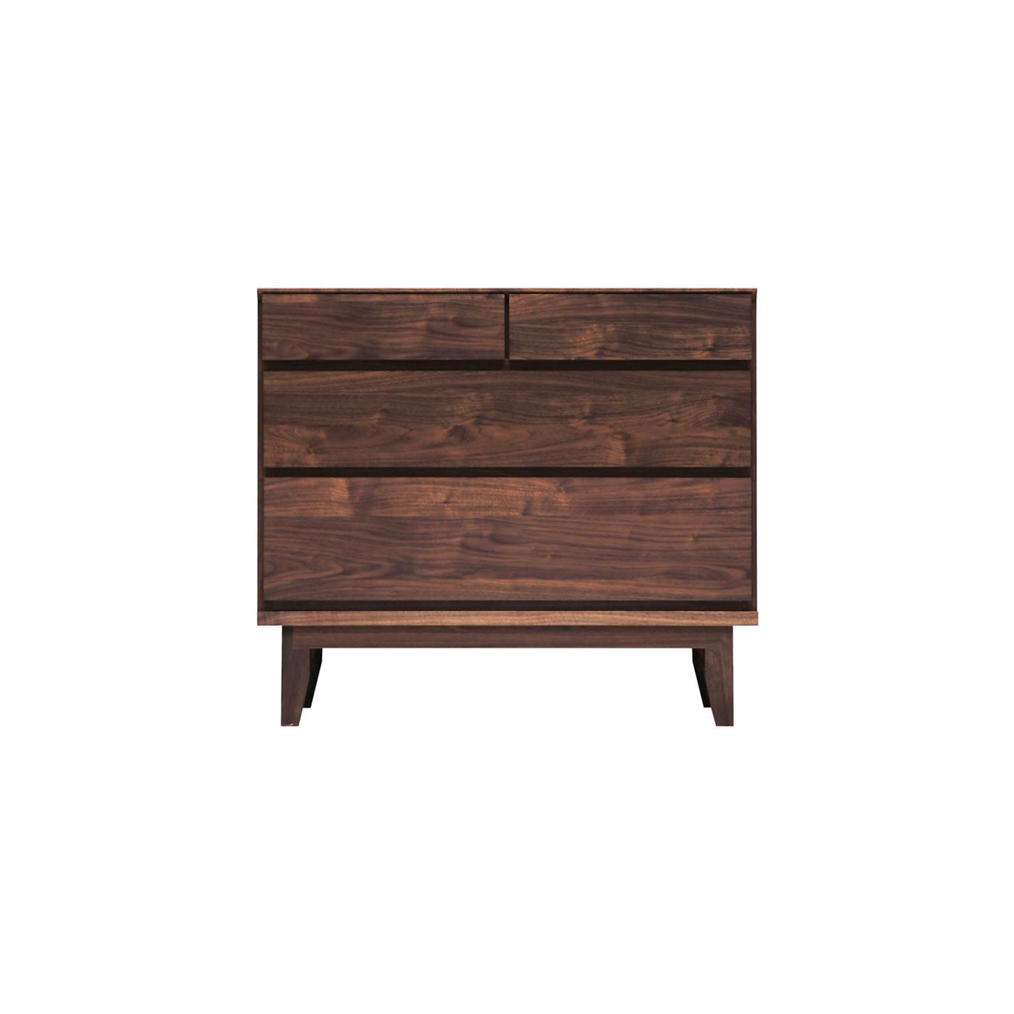 oka ローチェスト ラムジー 幅90cm 3段 ウォールナット タンス 収納家具 リビング収納 446424【別送品】