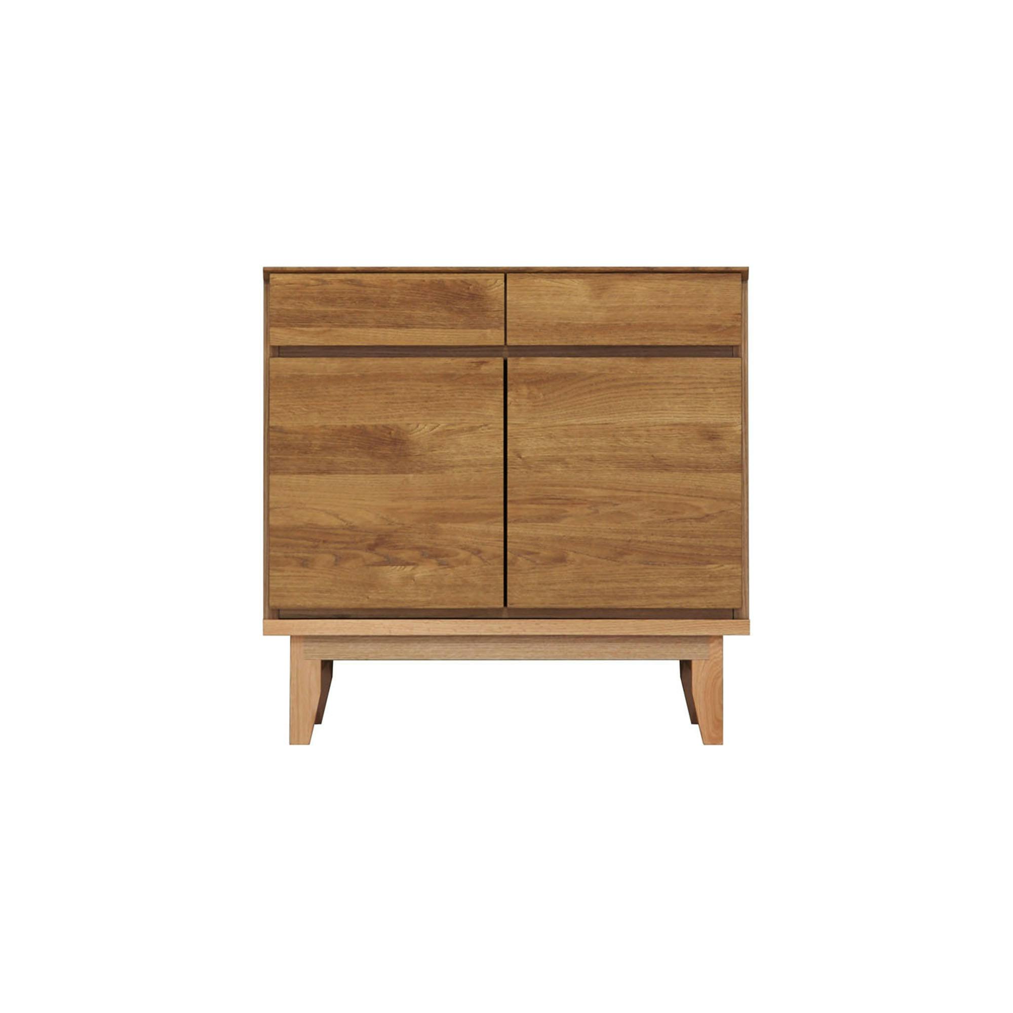 oka サイドボード ラムジー 幅80cm オーク キャビネット リビング収納 物入れ 446429【別送品】