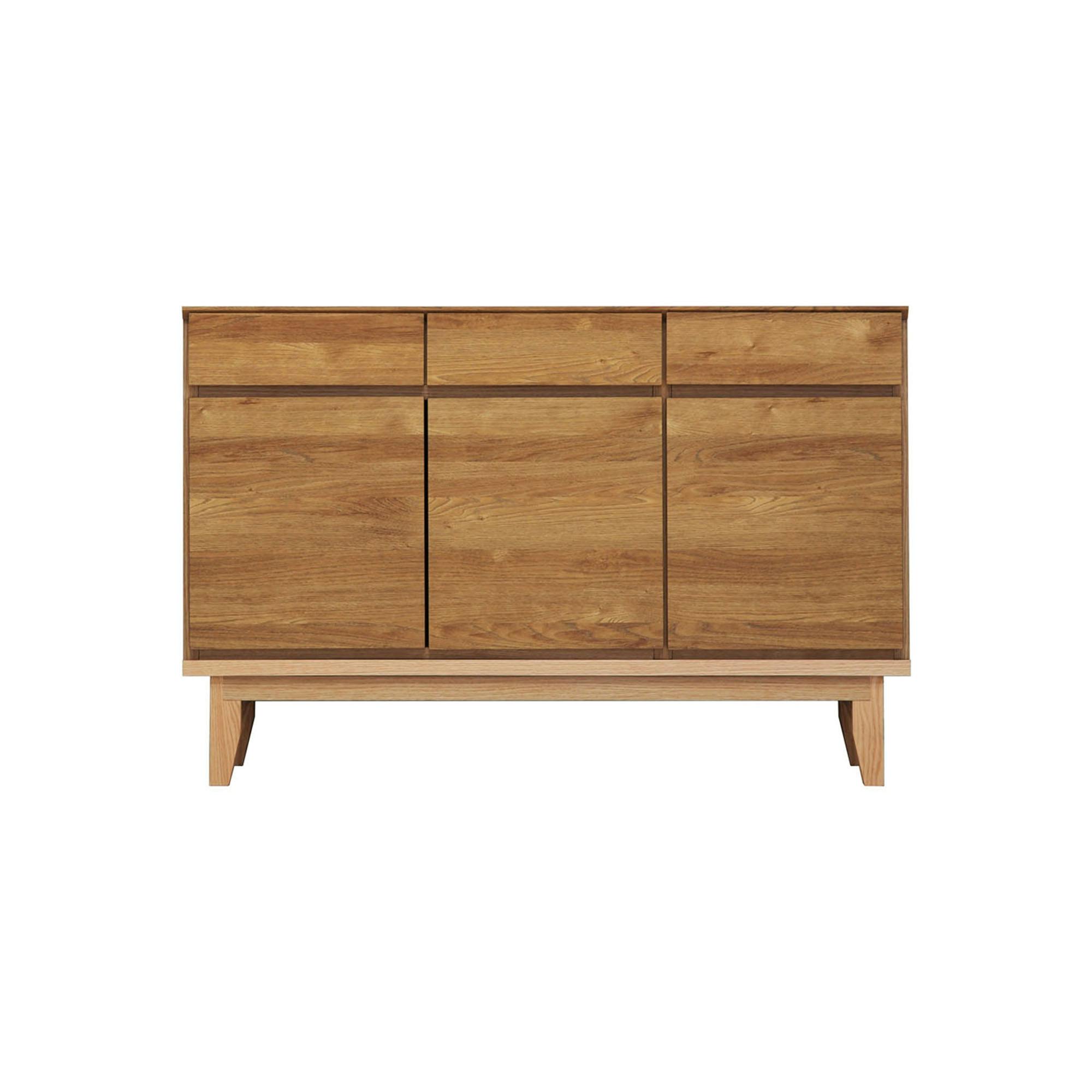 oka サイドボード ラムジー 幅120cm オーク キャビネット リビング収納 物入れ 446431【別送品】