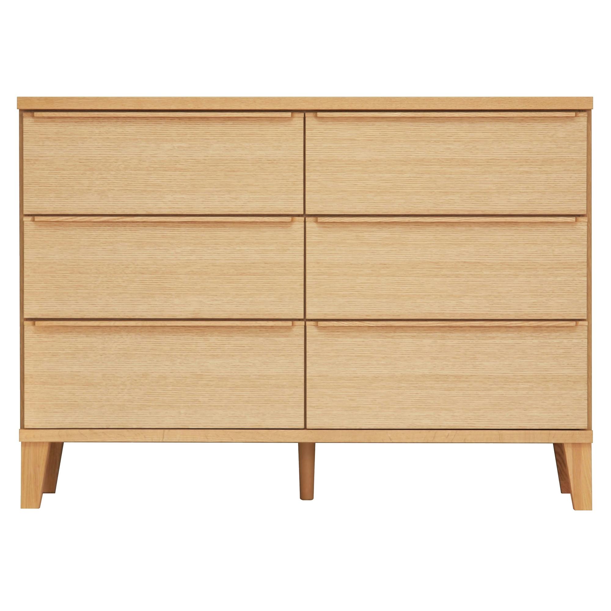 oka ローチェスト レオ 幅120cm 3段 オーク タンス 収納家具 リビング収納 446435【別送品】